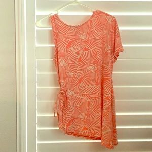 NWT DKNY one shoulder City Safari top in Small